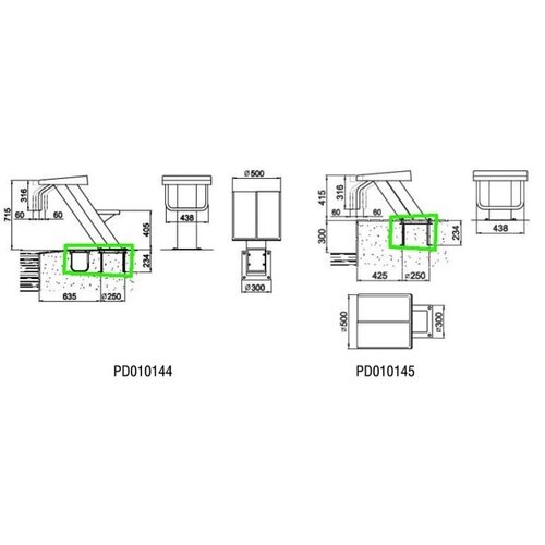 Анкеры для крепления стартовых тумб IML PD010144/PD010145 (2 шт)