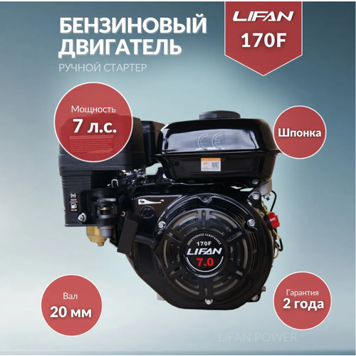 Бензиновый двигатель LIFAN 170F D20