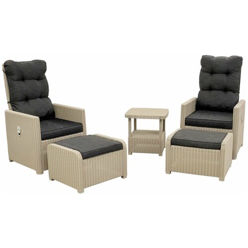 Комплект уличной мебели B: rattan MANCHESTER OTTO SET 2 серый фото