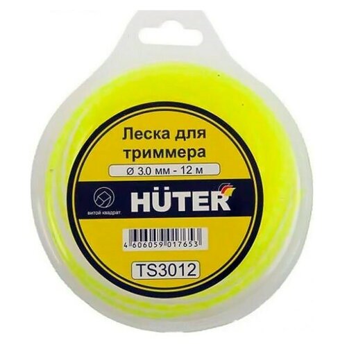 Леска Huter TS3012 витой квадрат 3 мм 12 м 1 шт. 3 мм фото