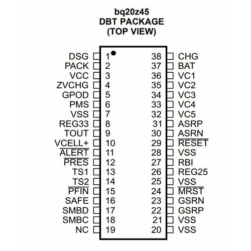 Микросхема BQ20z45DBTR фото