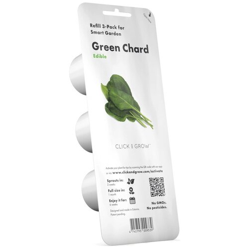 Набор картриджей для умного сада Click and Grow Refill 3-Pack Зелёный Мангольд (Green Chard) фото