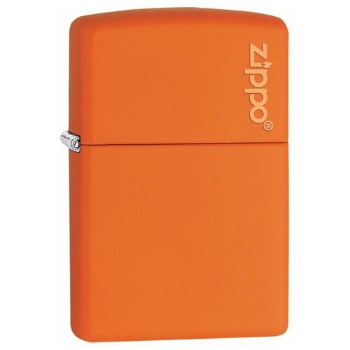 Оригинальная бензиновая зажигалка ZIPPO 231ZL ZIPPO Logo с покрытием Orange Matte фото