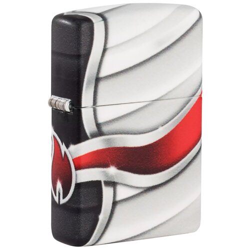 Оригинальная бензиновая зажигалка ZIPPO 49357 Flame Design с покрытием White Matte - Огонь