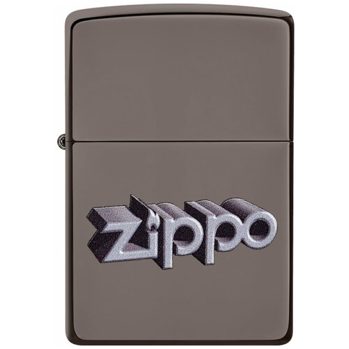 Оригинальная бензиновая зажигалка ZIPPO 49417 Zippo Design с покрытием Black Ice® фото