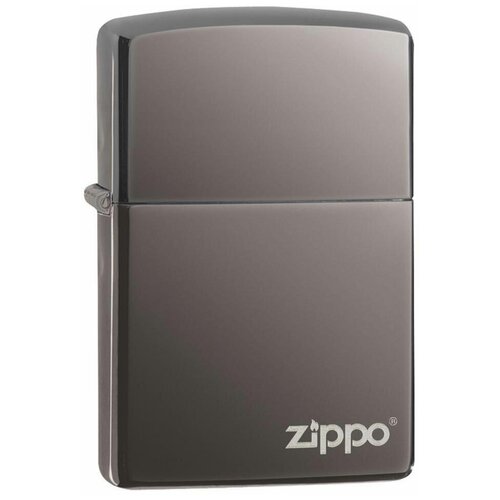 Оригинальная бензиновая зажигалка ZIPPO Classic 150ZL ZIPPO Logo с покрытием Black Ice® фото