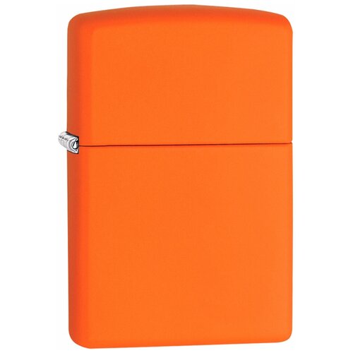 Оригинальная бензиновая зажигалка ZIPPO Classic 231 с покрытием Orange Matte фото