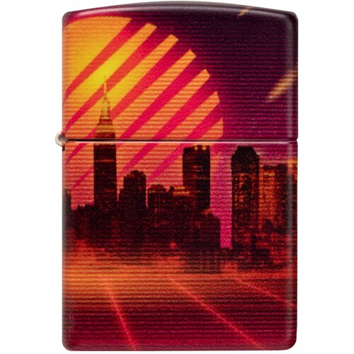 Оригинальная бензиновая зажигалка ZIPPO Classic 48505 Cyber City с покрытием 540 Matte - Кибер-город фото