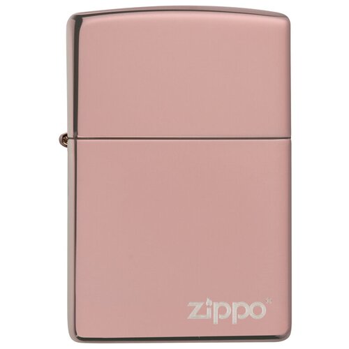 Оригинальная бензиновая зажигалка ZIPPO Classic 49190ZL ZIPPO Logo с покрытием High Polish Rose Gold фото