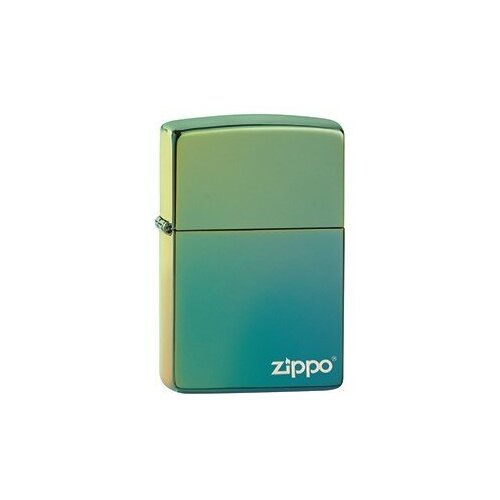 Оригинальная бензиновая зажигалка ZIPPO Classic 49191ZL ZIPPO Logo с покрытием High Polish Teal фото