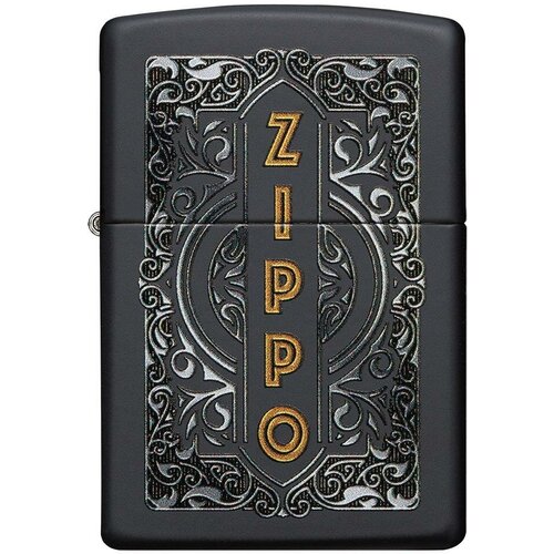 Оригинальная бензиновая зажигалка ZIPPO Classic 49535 с покрытием Black Matte - ZIPPO фото