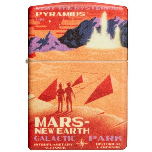 Оригинальная бензиновая зажигалка ZIPPO Classic 49634 Mars Design с покрытием 540 Matte - Марс фото