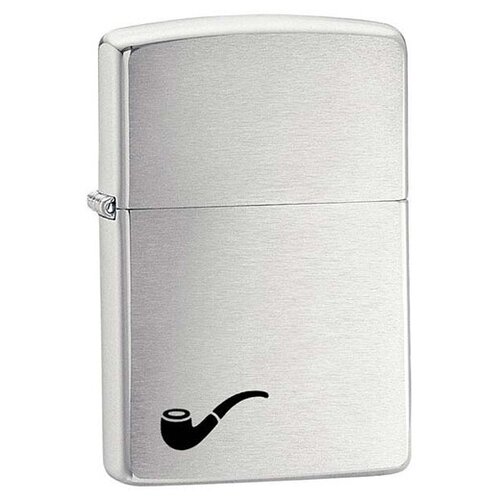 Оригинальная бензиновая зажигалка ZIPPO для трубок 200PL с покрытием Brushed Chrome фото