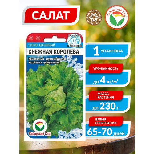 Семена Салат Снежная Королева Среднеспелые 0
