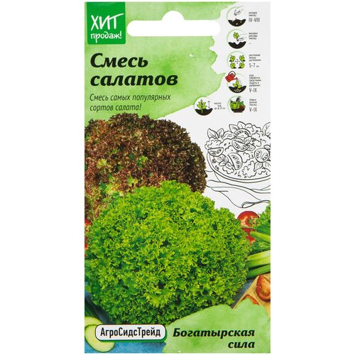 Семена Смесь салатов Богатырская сила 1 г фото