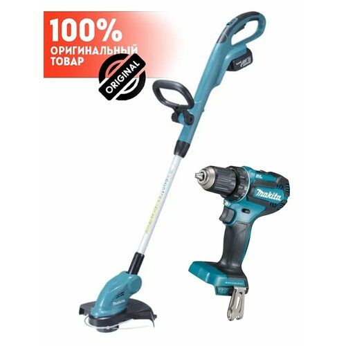 Триммер Makita DUR181RF аккумуляторный + Дрель аккумуляторная Makita DDF 485 Z фото