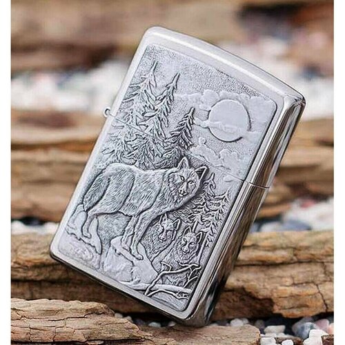 Зажигалка Zippo 20855 бензиновая Brushed Chrome фото