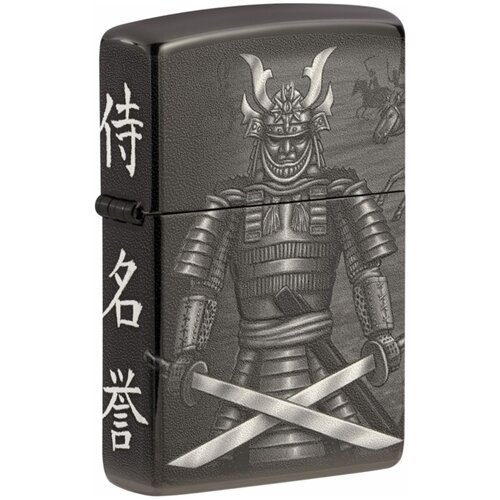 Зажигалка Zippo 49292 бензиновая Knight Fight Design High Polish Black фото