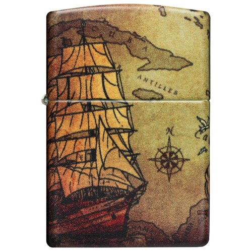 Zippo зажигалка Pirate Ship бежевый 55 г фото