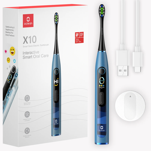 Электрическая зубная щетка Oclean X10 Smart Sonic Electric Toothbrush (DeepDive Blue)